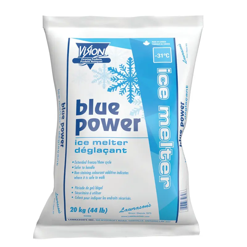 Lawrason’s Vision Blue Ice Melter – 20 kg Fast-Acting Salt Blend S35069