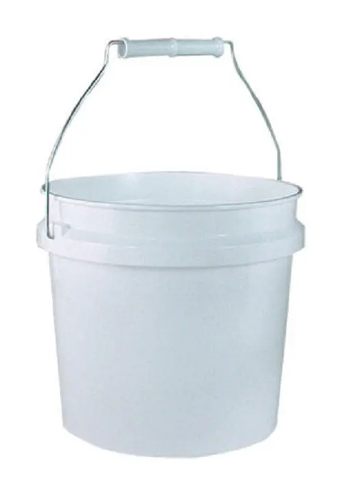 Leaktite 1-Gallon White Plastic Pail with Handle – Pack of 4
