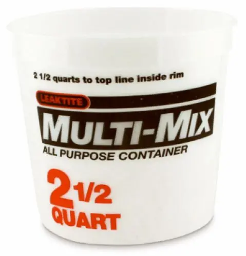 Leaktite 2.5-Quart Empty Multi-Mix Paint Mixing Containers – Pack of 10
