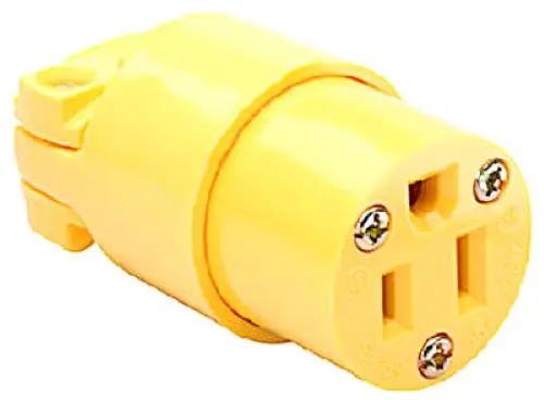 Legrand 4887YCC10 Commercial-Grade Yellow 15A Female Plug End