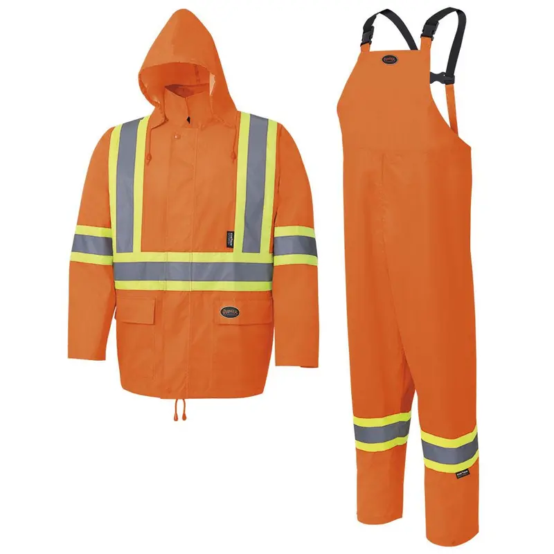 Lightweight Rain Suit – 150D Oxford Polyester Hi-Viz Pioneer Waterproof Set, Models 5618 & 5619