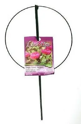 Luster Leaf 977 Peony Support Hoop – 14″ Diameter × 24″ Height, Green, Pack of 16