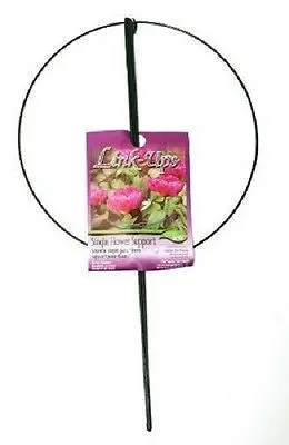 Luster Leaf 977 Peony Support Hoop – 14″ Diameter × 24″ Height, Green, Pack of 24