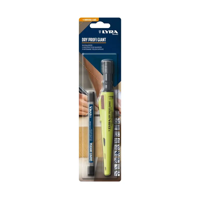 Lyra Dry Profi Giant Carpenter Pencil – Ergonomic Mechanical Pencil with Integrated Refill