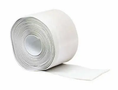 M D Bldg. 93203 White Vinyl Self-Adhesive Wall Base Moulding – 4″ x 20′