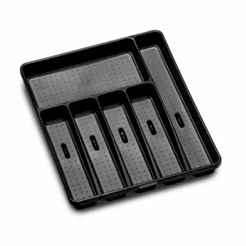 MadeSmart Large Black Silverware Storage Tray – Dual-Pack