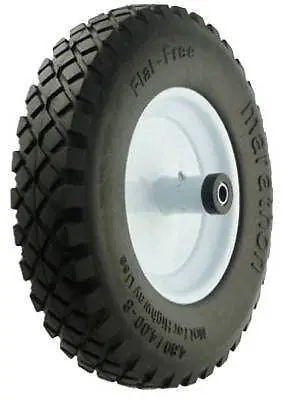 Marastar Knobby-Tread Wheelbarrow Tires – 15.5 in Diameter × 8 in Width, Flat-Free, 6-Pack