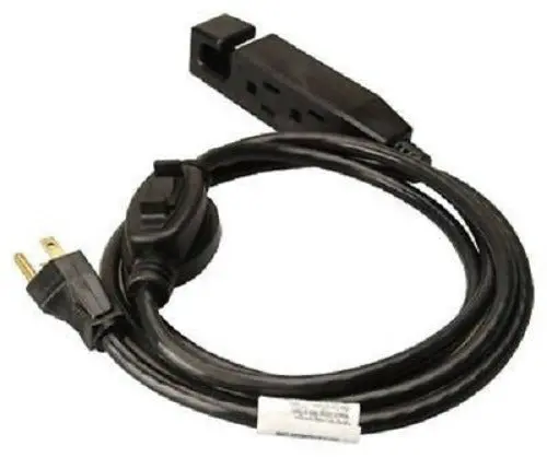 Master Electrician 04005ME 6-Foot Indoor Extension Cord – 16/3 SJTW Black with Inline Switch, Pack of 6