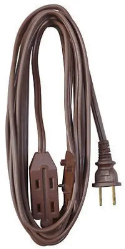 Master Electrician 20-Foot Household Cube Tap Extension Cord – Brown Vinyl, 16/2 SPT-2 (Pack of 18)