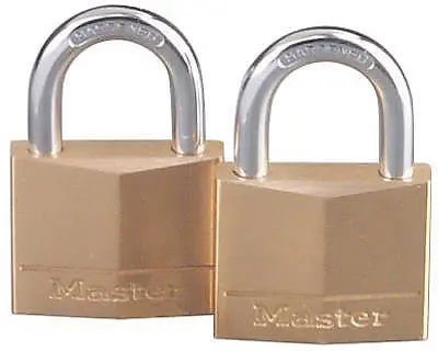 Master Lock 1-9/16″ Solid Brass Keyed-Alike Padlocks – 2-Pack
