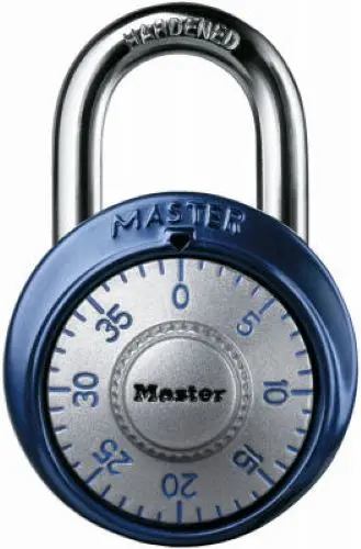 Master Lock 1561DAST Dial Combination Padlock – 1-7/8″ Shackle, Assorted Colors, Keyless Security Lock