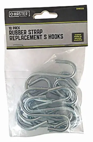 Master Mechanic MM65 Zinc-Plated S-Hook Kit – 10-Pack for Bungee Cord Repairs