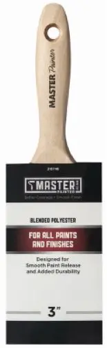 Master Painter 3-Inch Better Flat Paint Brush with Wooden Handle (Pack of 8)