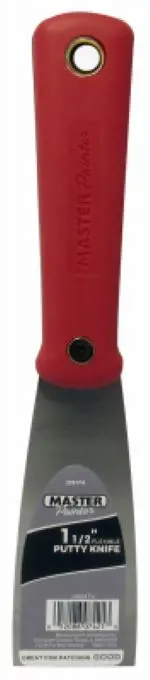 Master Painter 4824TV 1.5-Inch Flexible Carbon Steel Putty Knife – Pack of 6
