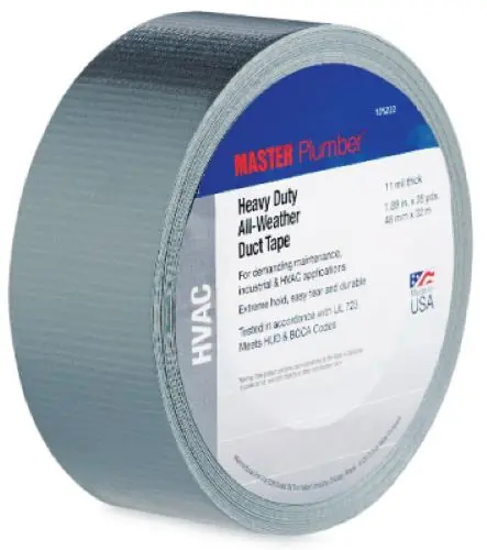 Master Plumber 1126785 HVAC Duct Tape – 1.89″ x 35 Yd, Contractor-Grade (Pack of 30)