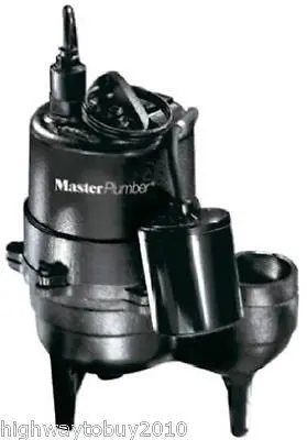Master Plumber 540155 1/2-HP Automatic Submersible Sewage Pump – Cast Iron