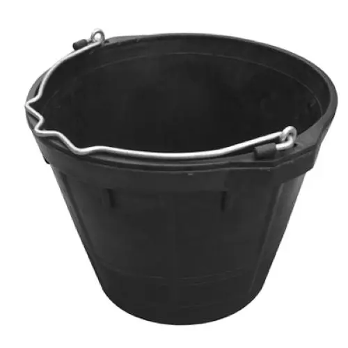Master Rancher 10-Quart Black Rubber Utility Bucket – Pack of 2