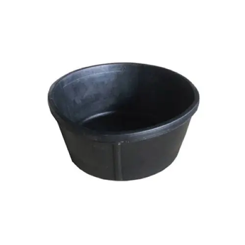 Master Rancher 2-Qt Black Rubber Hog Feeding Pan – 10-Pack