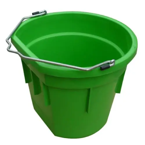 Master Rancher 20-Qt Lime Green Flat-Back Utility Bucket – Pack of 3