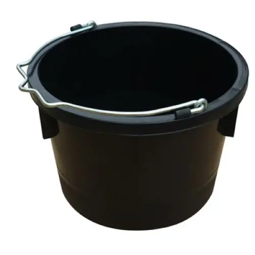Master Rancher 8-Quart Black Poly Resin Utility Bucket – Pack of 10