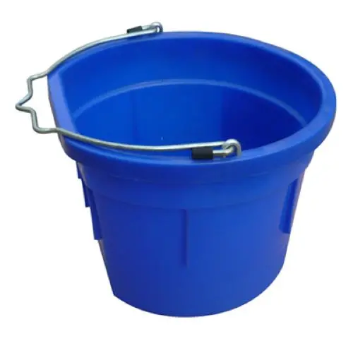 Master Rancher 8-Quart Blue Flat-Sided Utility Bucket – Case of 4 Farm-Ready Pails
