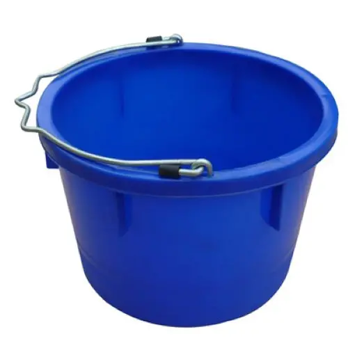 Master Rancher 8-Quart Blue Poly Resin Utility Bucket – Pack of 4