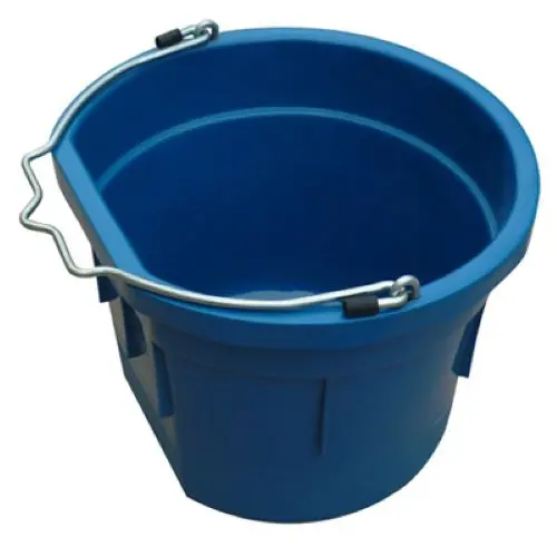 Master Rancher 8-Quart Teal Flat-Sided Poly Resin Utility Bucket – Pack of 4