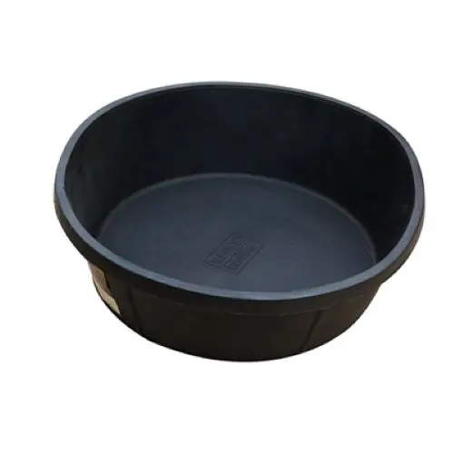 Master Rancher MR8QR Farm-Grade Black Rubber Feed Pan – 8-Quart (Pack of 8)