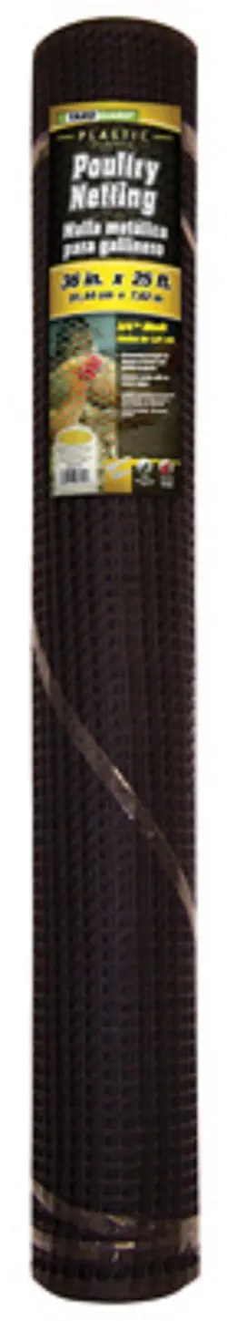 MAT Black PVC Hardware Cloth – 36″ × 15′, 1/2″ Mesh, 12-Roll Bundle