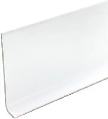 MD Building 75317 White Vinyl Cove Base Moulding – 4″ x 4′, 0.080″ Thick, Pack of 5