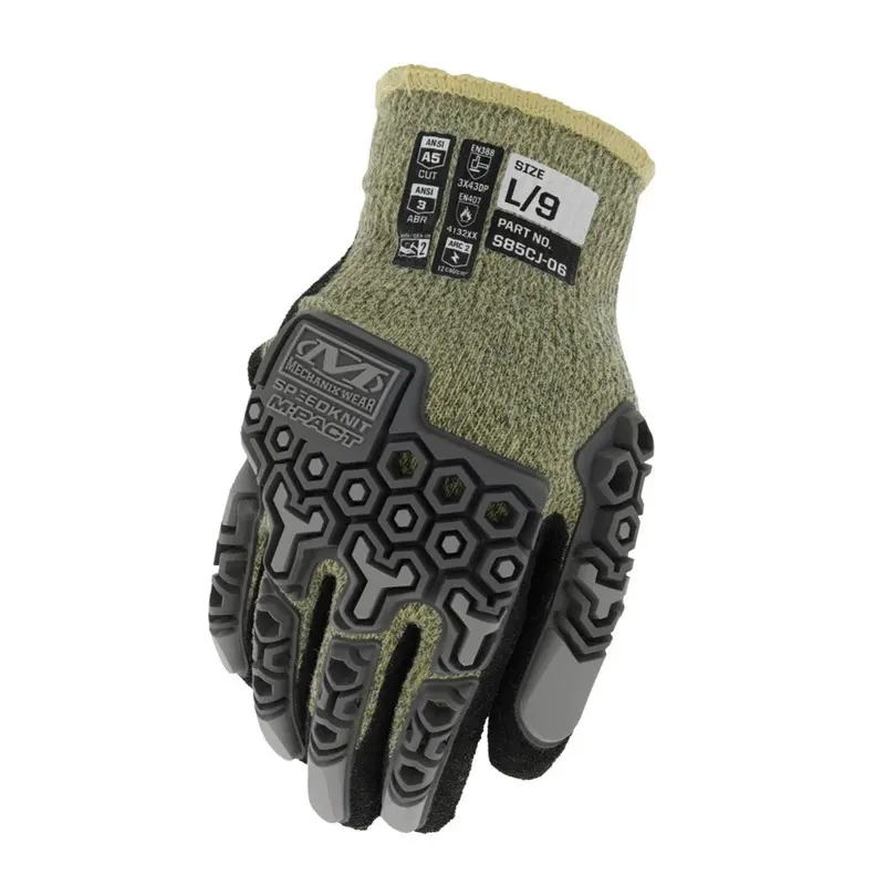 Mechanix Wear M-Pact Arc Flash Gloves – HRC2 Certified, D3O Impact Zones, Model S85CJ06