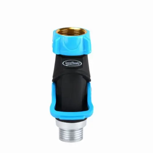 Melnor 355GTDI Full-Flow Metal Hose Connector with Shut-Off – Pack of 2