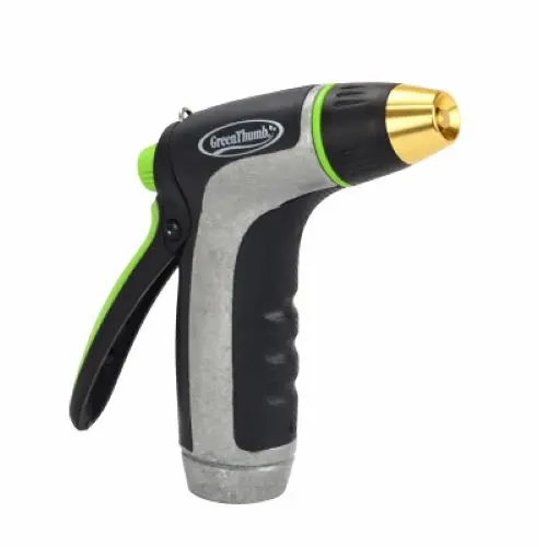 Melnor T200GT Adjustable Heavy-Duty Metal Garden Hose Nozzle with Rubberized Grip – Pack of 2