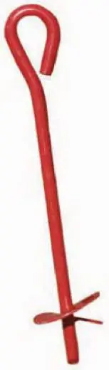 Midwest 901111A Twist-In Tree Stake – 3″ x 15″, Red Coated Steel (2-Pack)