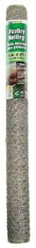 Midwest Air 308405B 1 in Mesh Poultry Netting – 36 in × 25 ft, Galvanized Chicken Wire, 3 Rolls