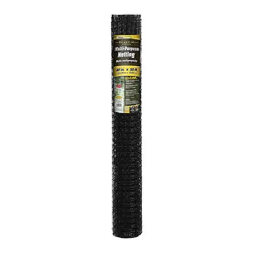 Midwest Air Black Multi-Purpose Netting Fence – 4 ft × 50 ft Roll (3 Rolls)