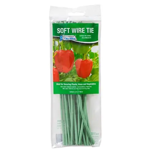 Midwest T003GT 8-Inch Flexible Garden Twist Ties – 20-Count Green Rubber-Coated Pack – Bundle of 8
