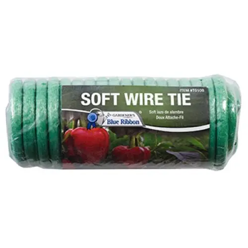 Midwest T010GT 32.5-Foot Green Soft Foam Plant Twist Tie Wire – 4-Roll Bundle