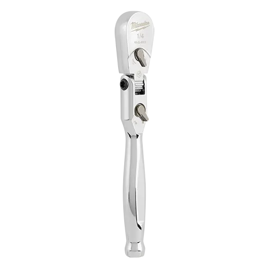 Milwaukee 1/4″ Drive 6″ Flex Head Ratchet – Ultra-Short Design for Maximum Accessibility