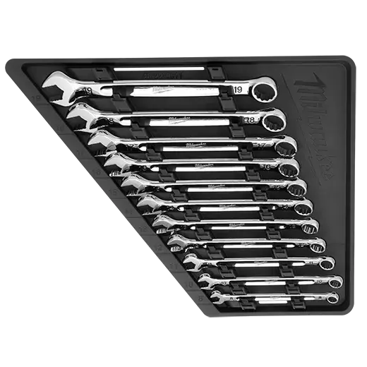 Milwaukee 11-Piece Metric Combination Wrench Set – Full-Size, Dual-Ended Hand Tools (48-22-9511)