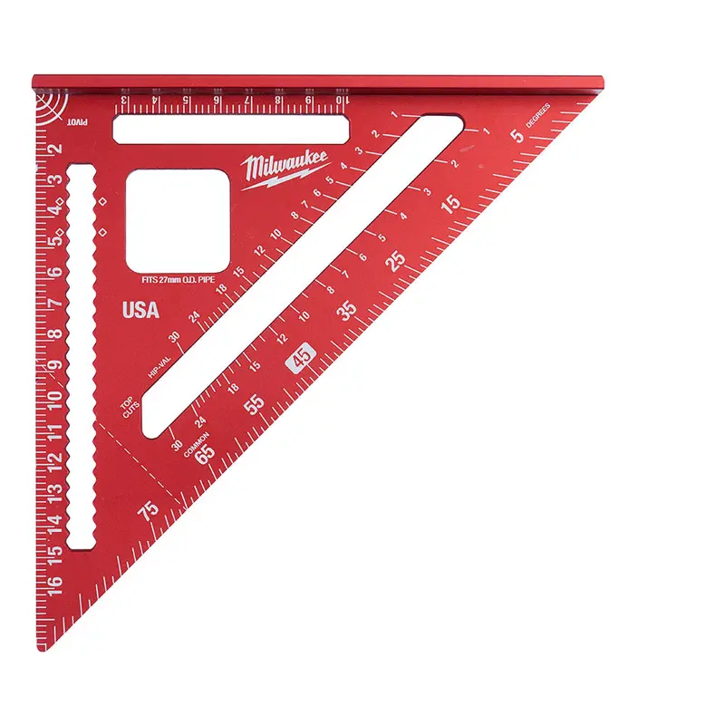 Milwaukee 180mm Rafter Square – Aluminum Layout Tool for Roof Framing (MLSQ170)