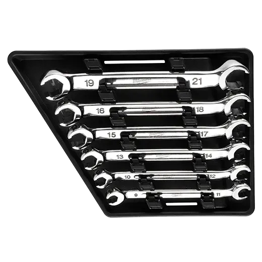 Milwaukee 6-Piece Double-End Flare Nut Wrench Set – Metric Sizes, Model 48-22-9471