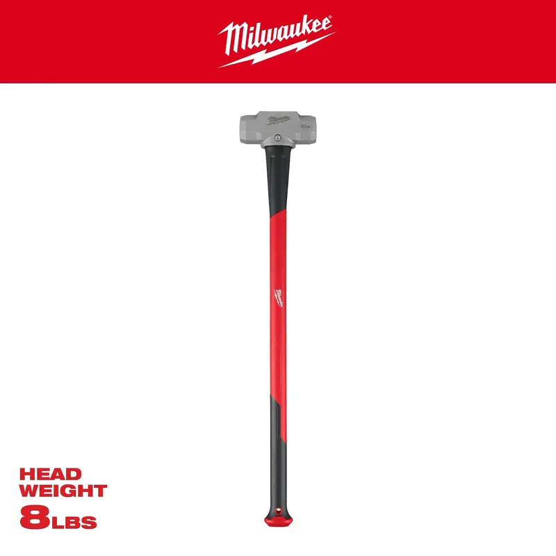 Milwaukee 8 lb or 10 lb Sledge Hammer – 36″ Shock-Absorbing Handle, 48-22-9331 / 48-22-9332