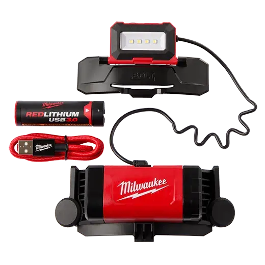 Milwaukee BOLT™ REDLITHIUM™ USB Rechargeable Headlamp – Bright, Lightweight Hands-Free Lighting (2118-21)