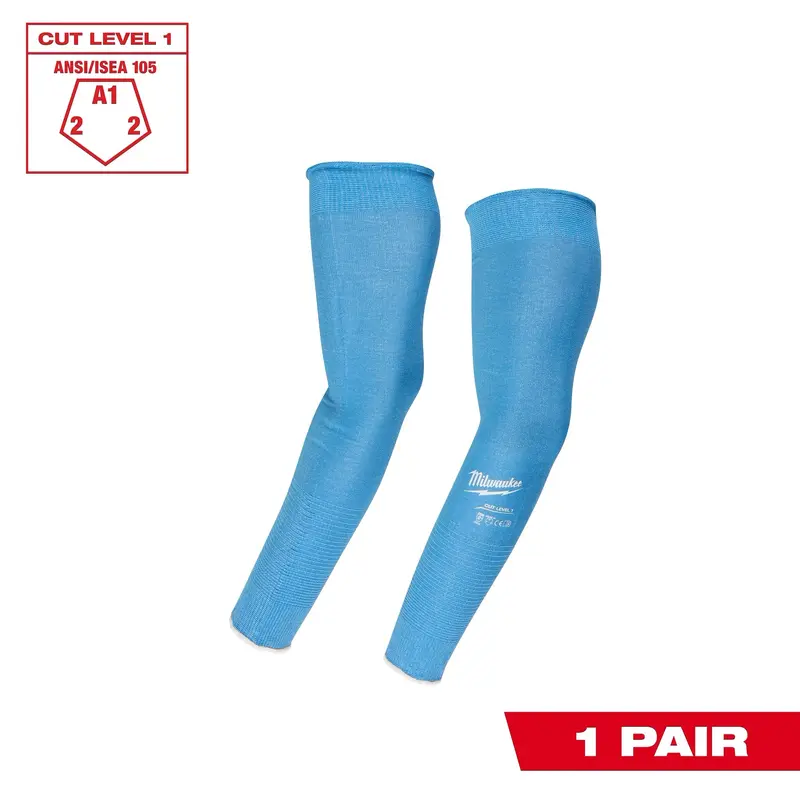 Milwaukee Cooling Cut-Resistant Sleeves – Level 1 Protection, 16-Inch Length