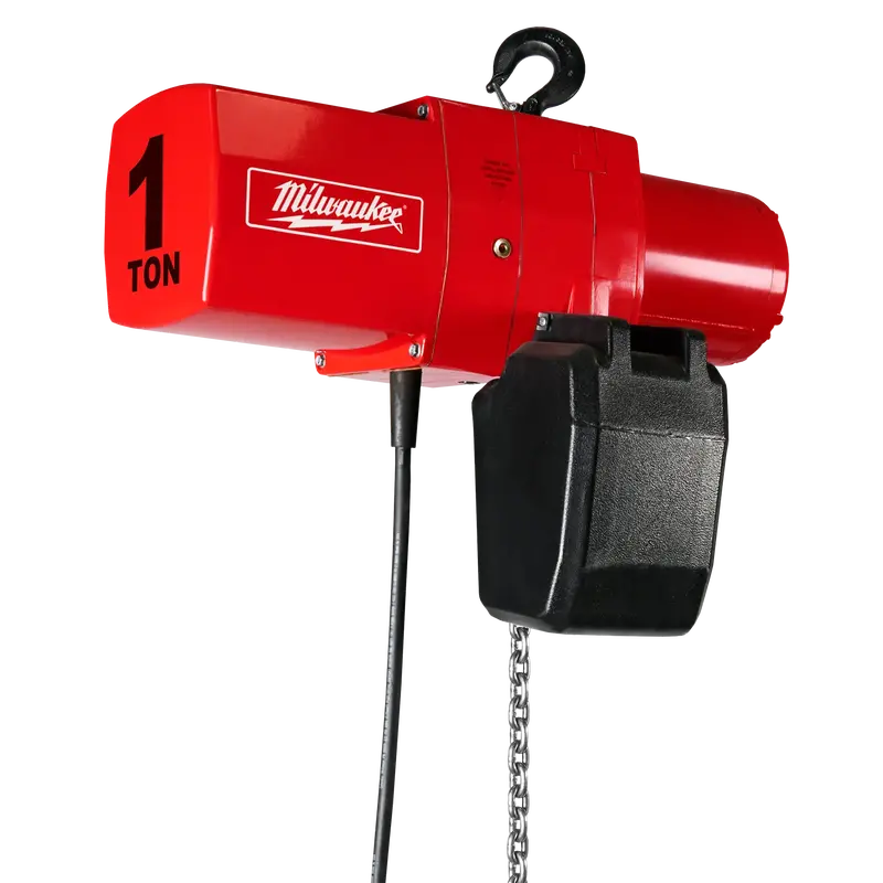Milwaukee Electric 1-Ton Heavy-Duty Chain Hoist – Variable Length Options