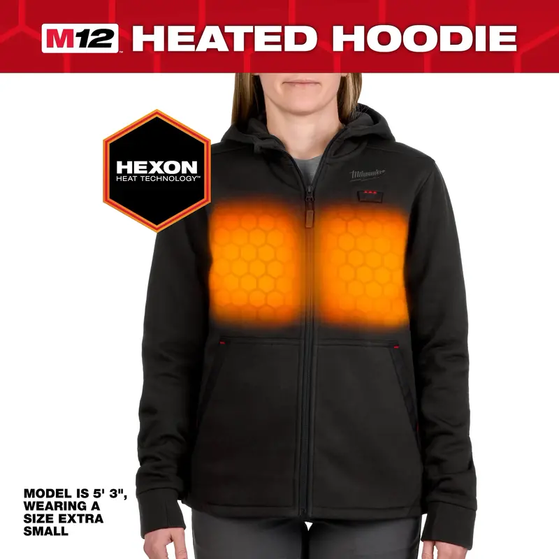 Milwaukee M12 Women’s Heated Hoodie – Full Kit with Battery & Charger, F200B-21 / F200U-21