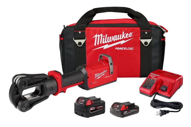 Milwaukee M18 FORCE LOGIC 12-Ton Linear Crimper Kit with Latch Mechanism (Model 2878-22)