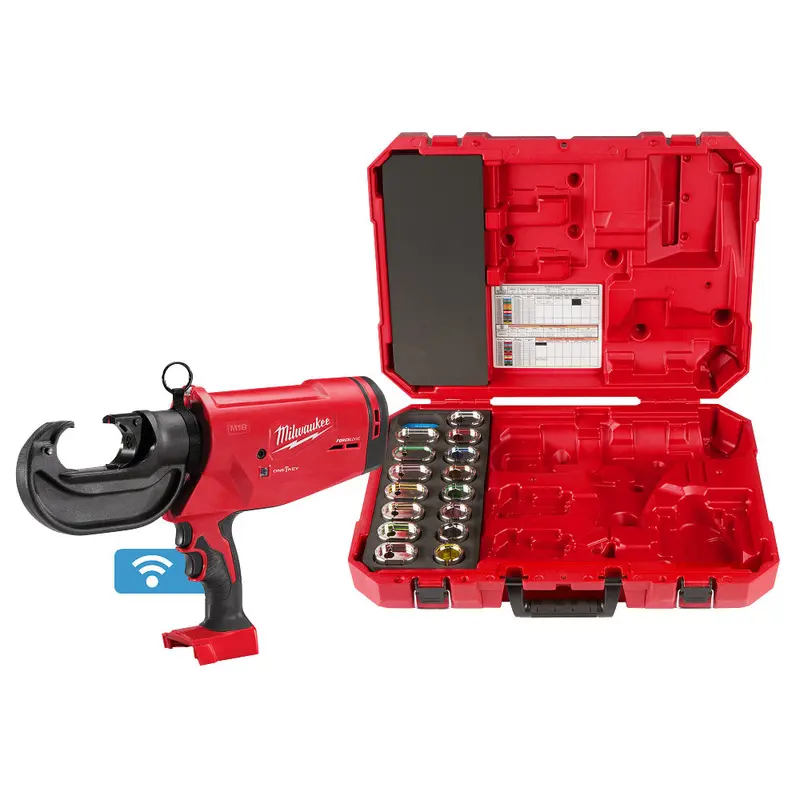 Milwaukee M18 FORCE LOGIC 750 MCM Crimper with Aluminum Dies – Includes #6–750 MCM Al Die Set (2779-750AL)