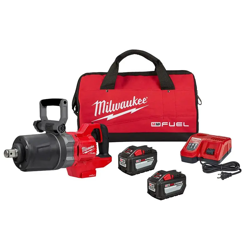 Milwaukee M18 FUEL 1″ D-Handle High-Torque Impact Wrench Kit – 18V Brushless Tool with ONE-KEY Connectivity (2868-22HD)